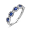 14KT WHITE GOLD SAPPHIRE AND DIAMOND INFINITY BAND