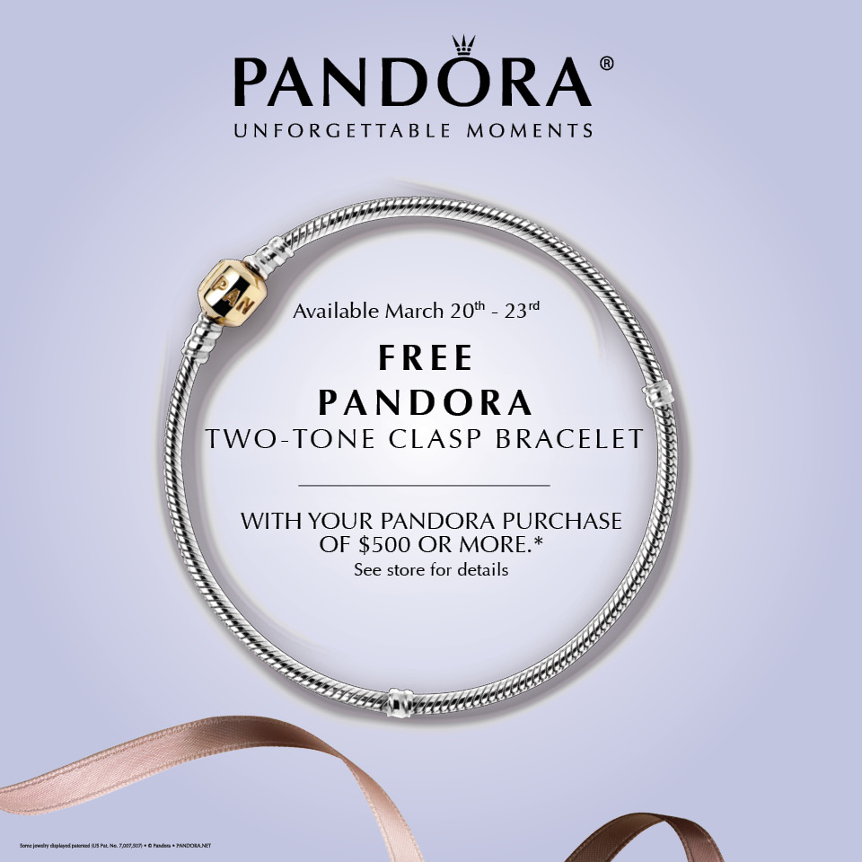 Free Pandora Two-Tone Clasp Bracelet