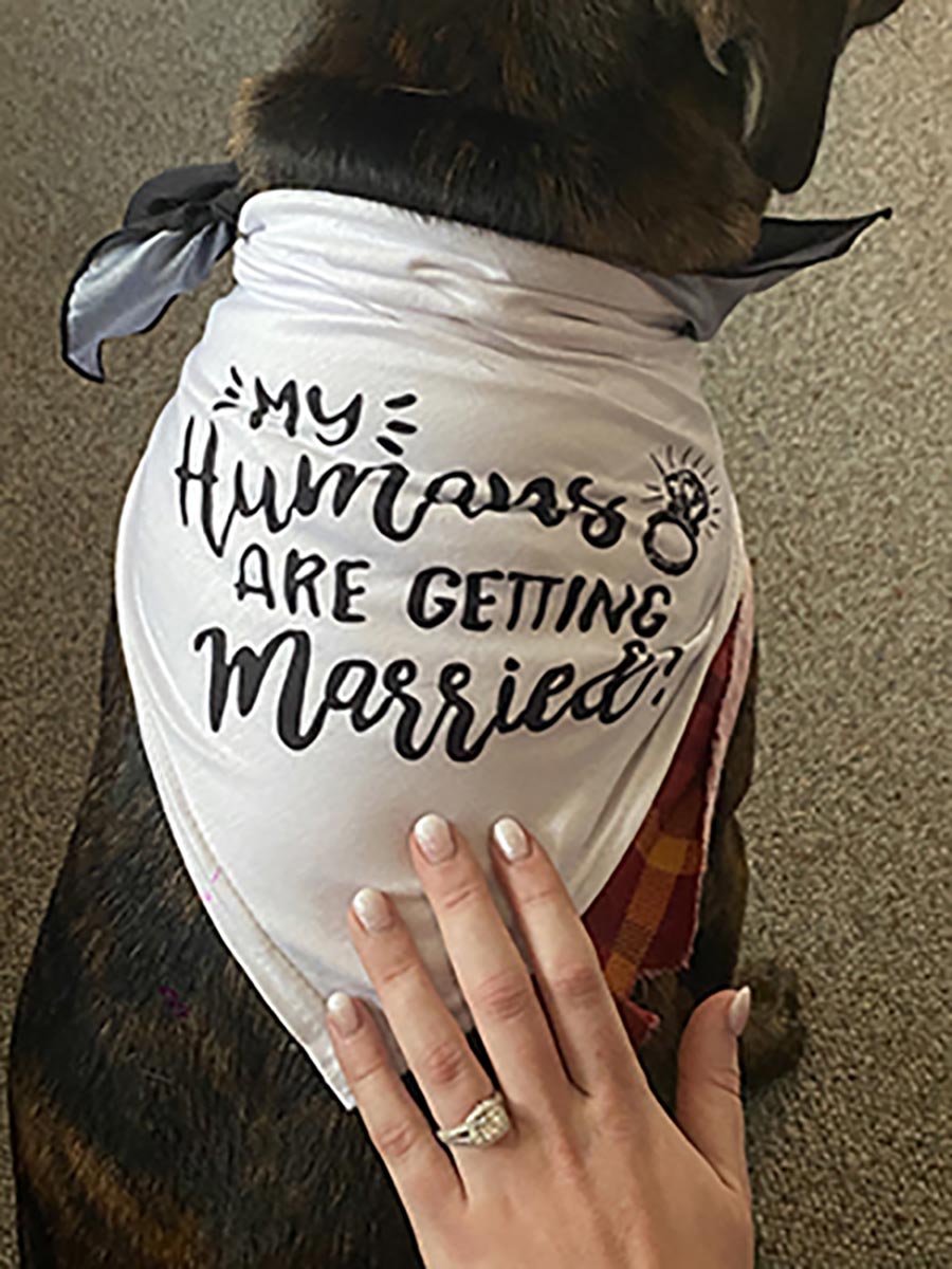 dog with my humans are getting married shirt